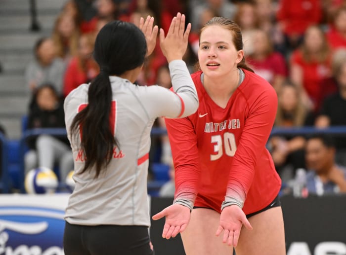 Mater Dei 3, Mira Costa 0 2023 girls vball SS D1 championship by Heston Quan 11-04-2023110420238